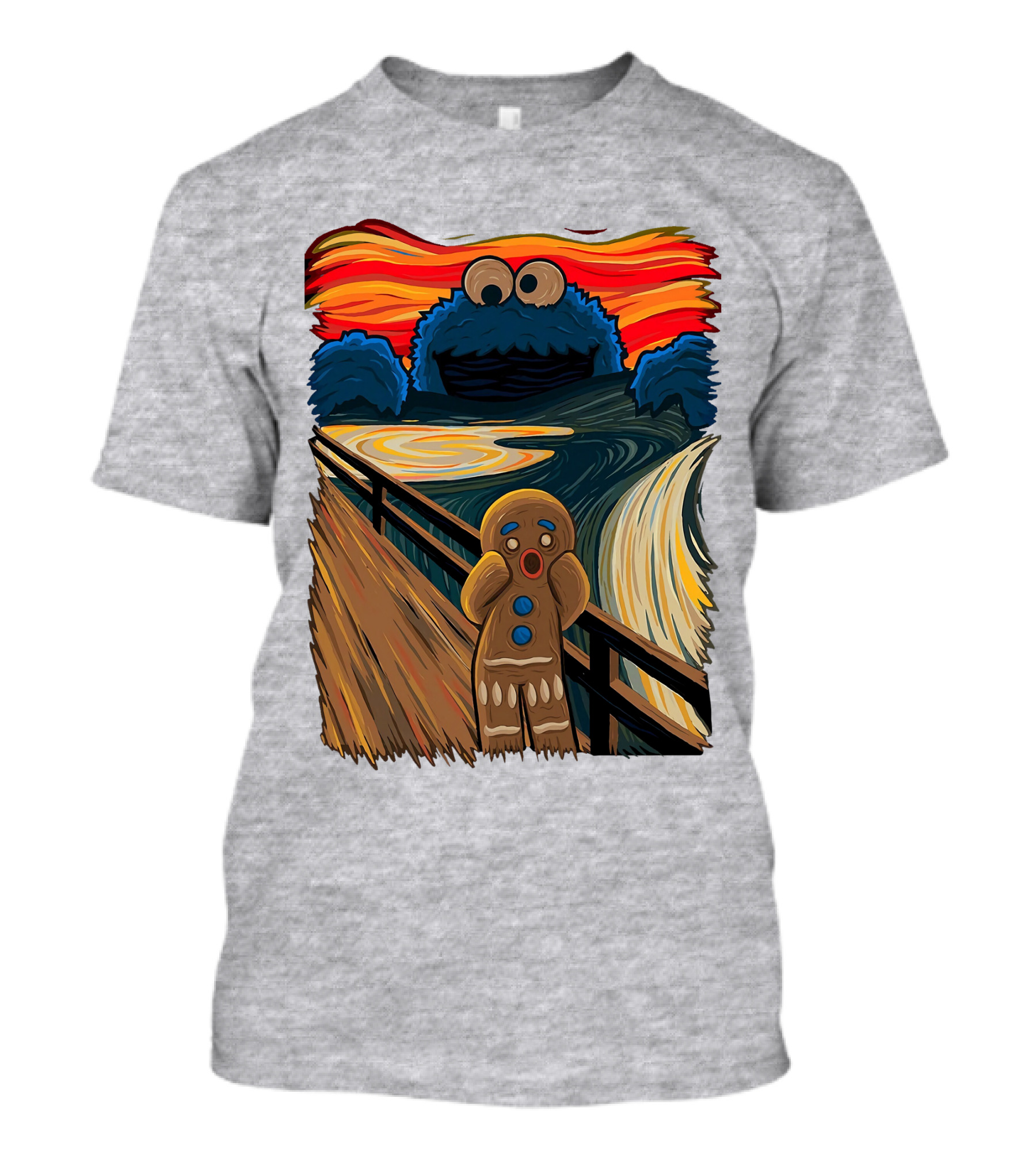 The Scream Cookie Monster Gingerbread T-Shirt