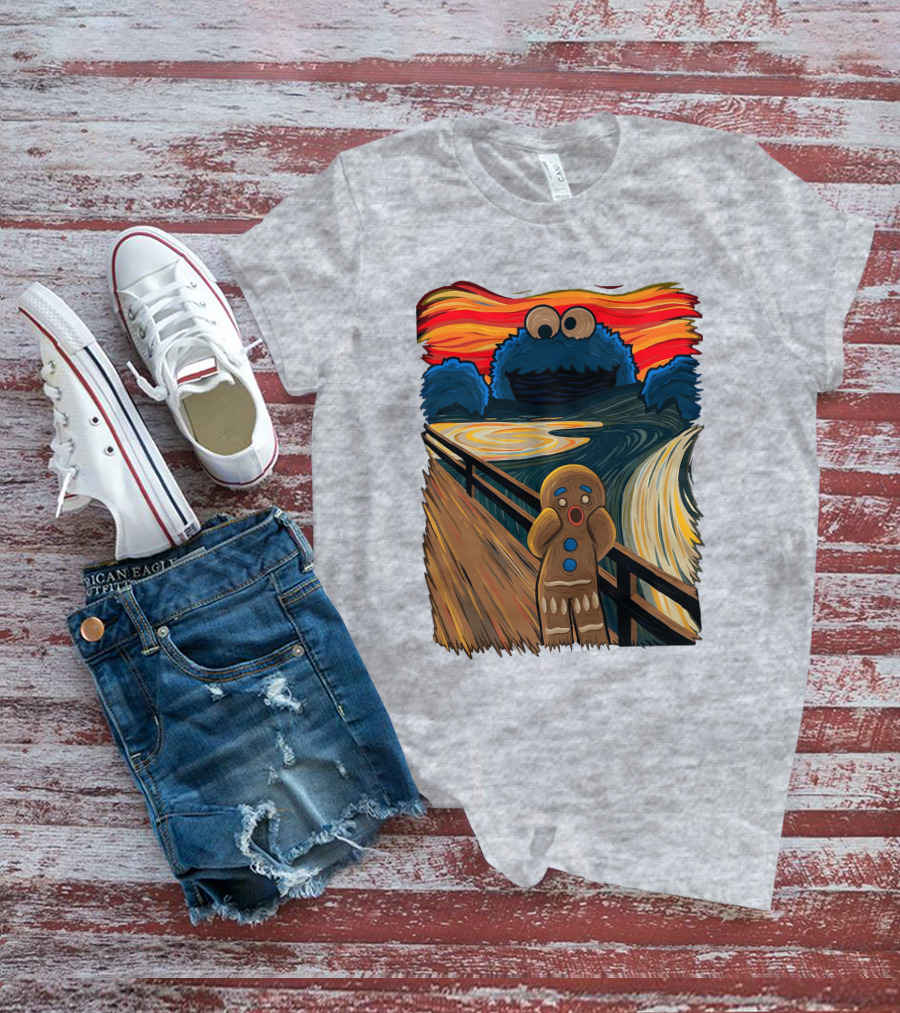 The Scream Cookie Monster Gingerbread T-Shirt