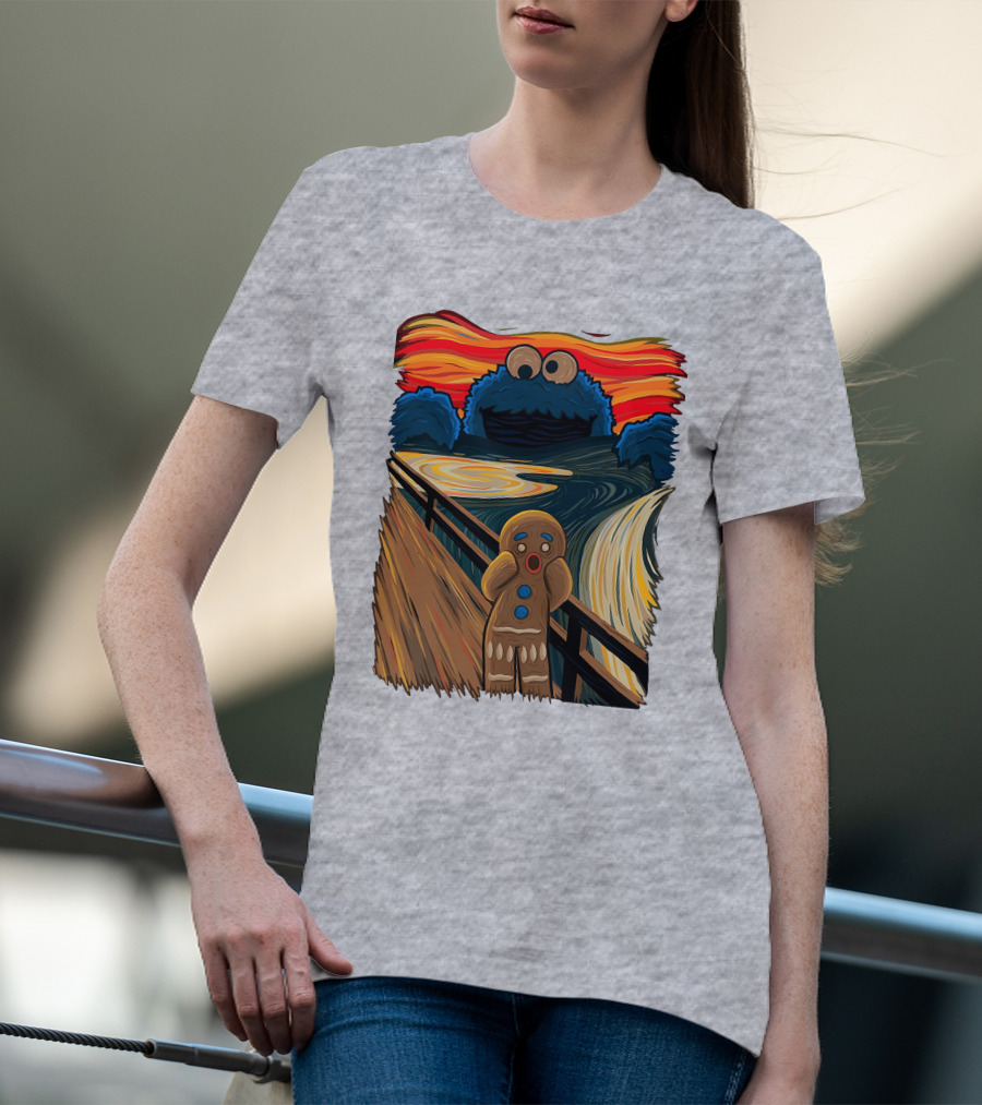 The Scream Cookie Monster Gingerbread T-Shirt