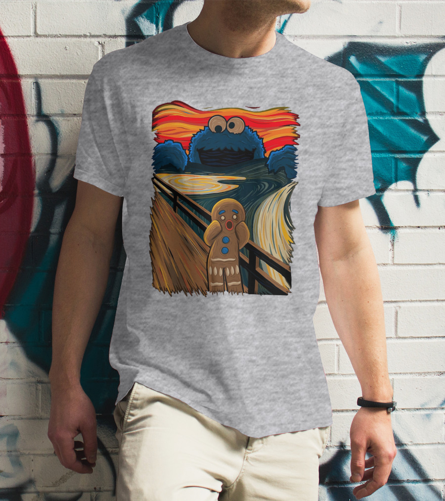 The Scream Cookie Monster Gingerbread T-Shirt