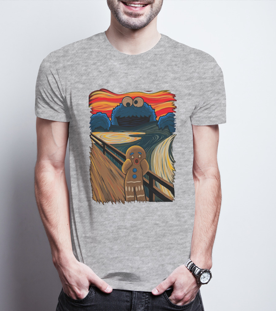 The Scream Cookie Monster Gingerbread T-Shirt