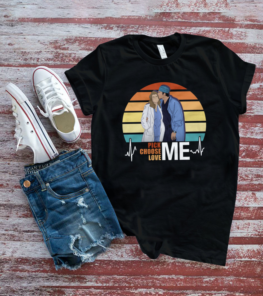 Pick Choose Love Me Grey's Anatomy Sunset T-Shirt