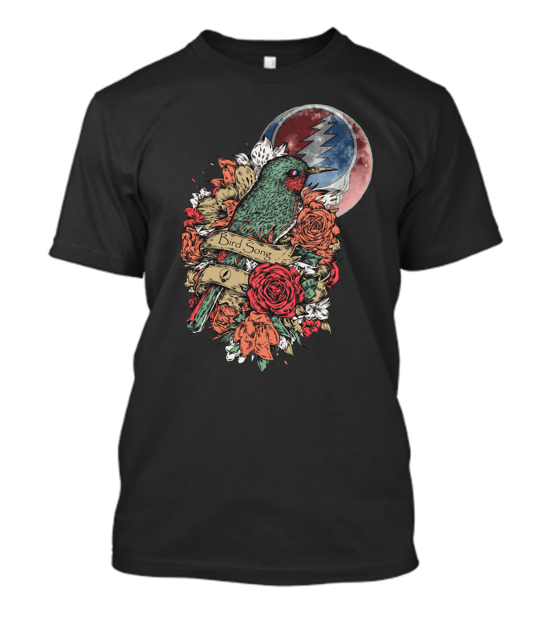 Grateful Dead Steal Your Face Floral Bird Song T-Shirt