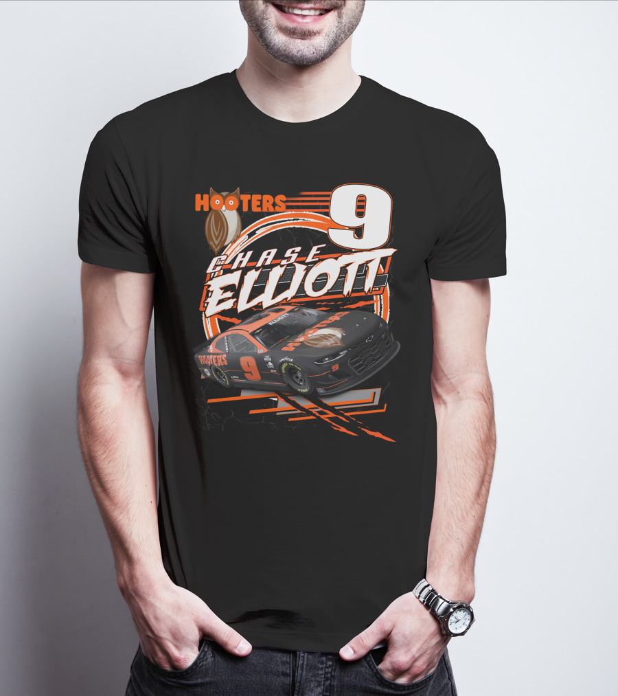 Chase Elliott Hooters 9 Nascar Racing Car T-Shirt