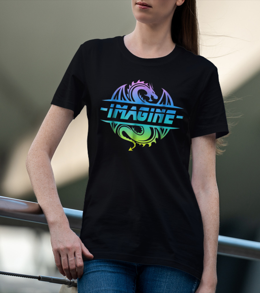 Imagine Fantasy Dragon Emblem T-Shirt