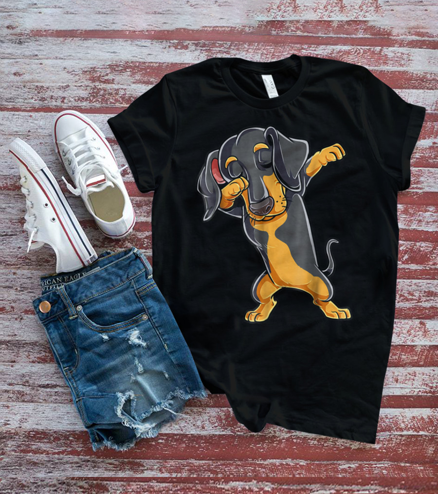 Dabbing Dachshund Puppy Lovers Dab Dance Boys T-Shirt