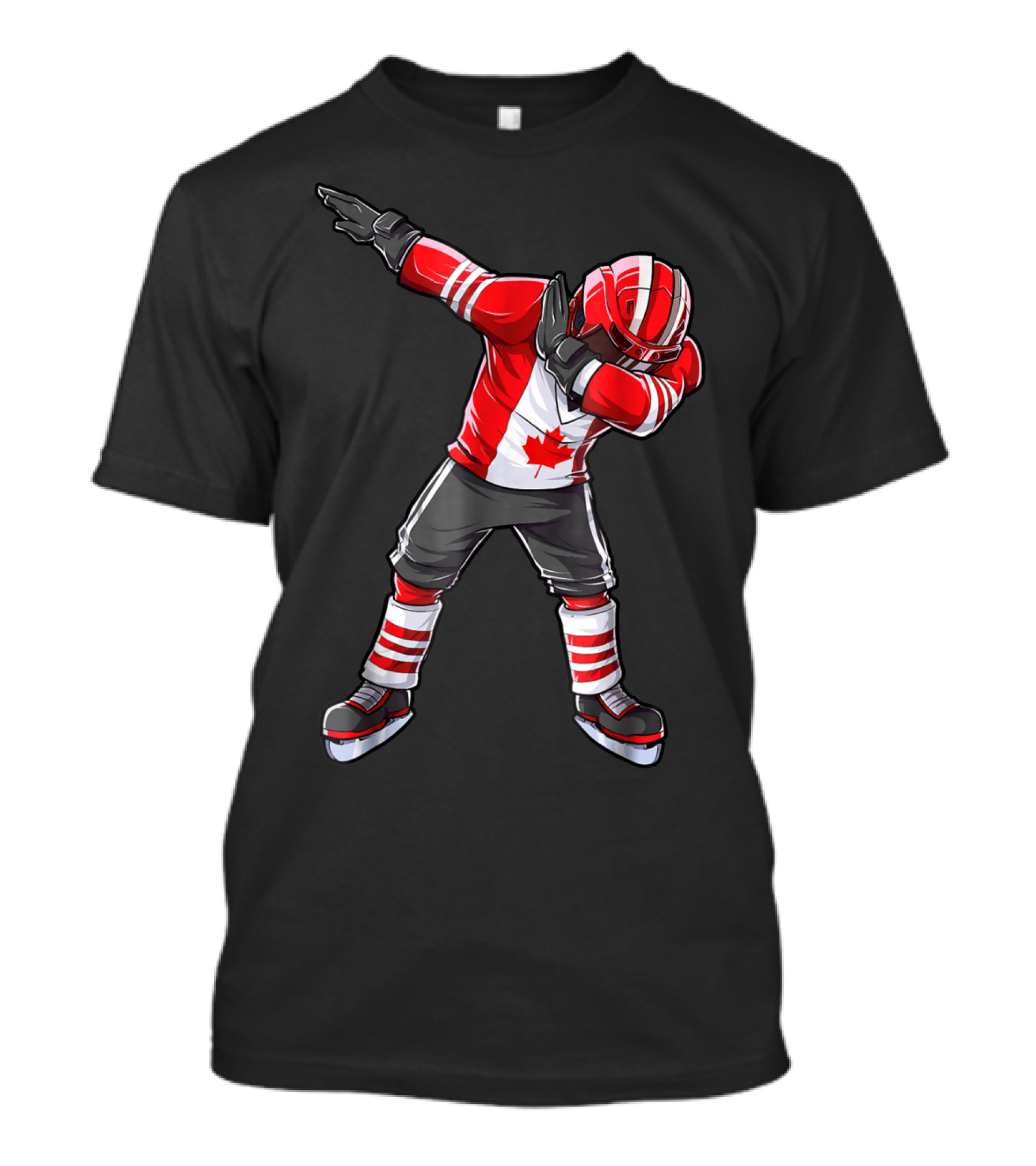 Dabbing Canada Flag Hockey Squad Boys Men Ice2 T-Shirt
