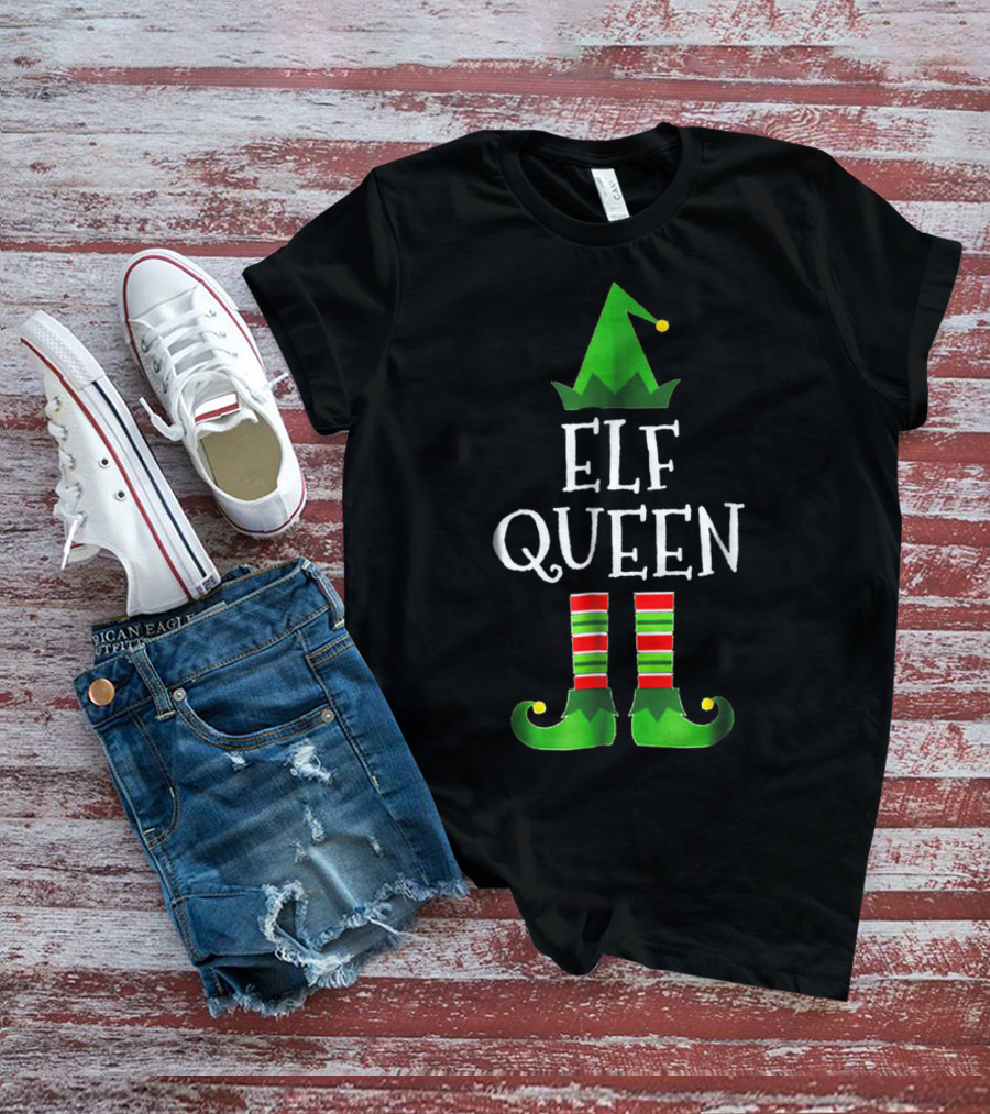 Whimsical Elf Queen Holiday Family Group T-Shirt