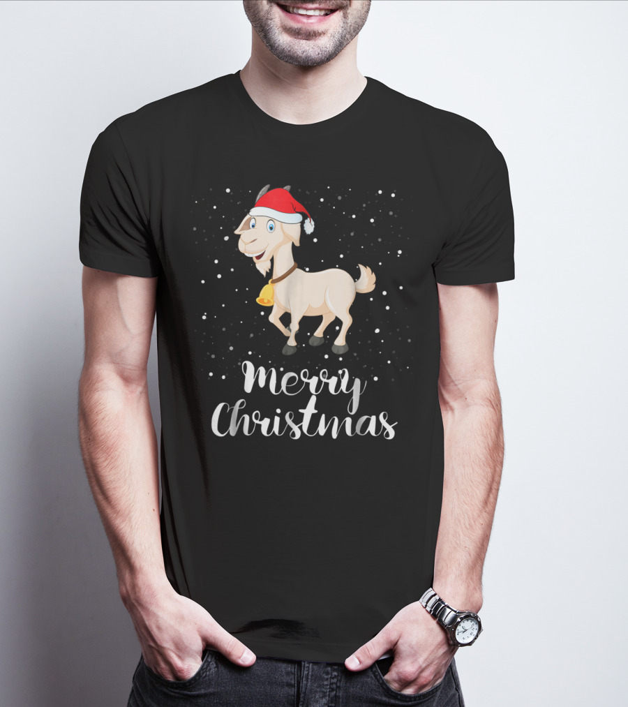 Merry Christmas Goat Funny Matching Family Holiday Group T-Shirt