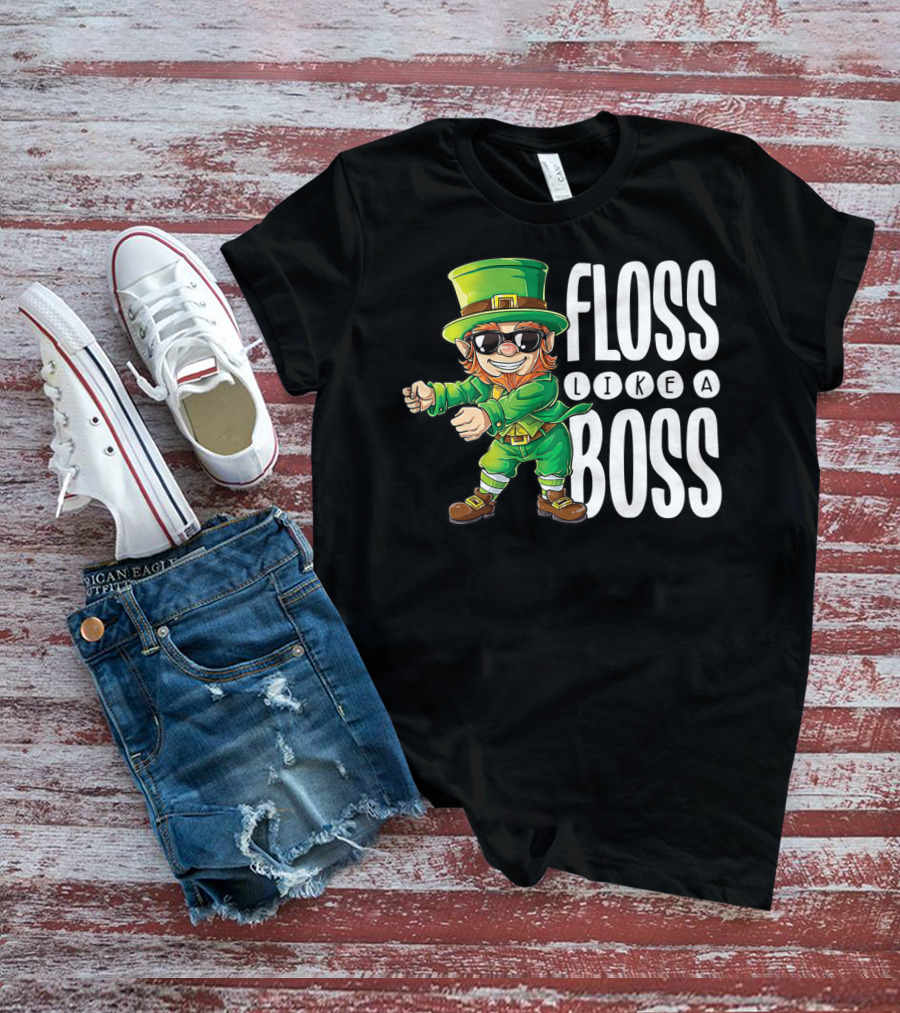 Floss Like A Boss Leprechaun St Patricks Day Boys2 T-Shirt