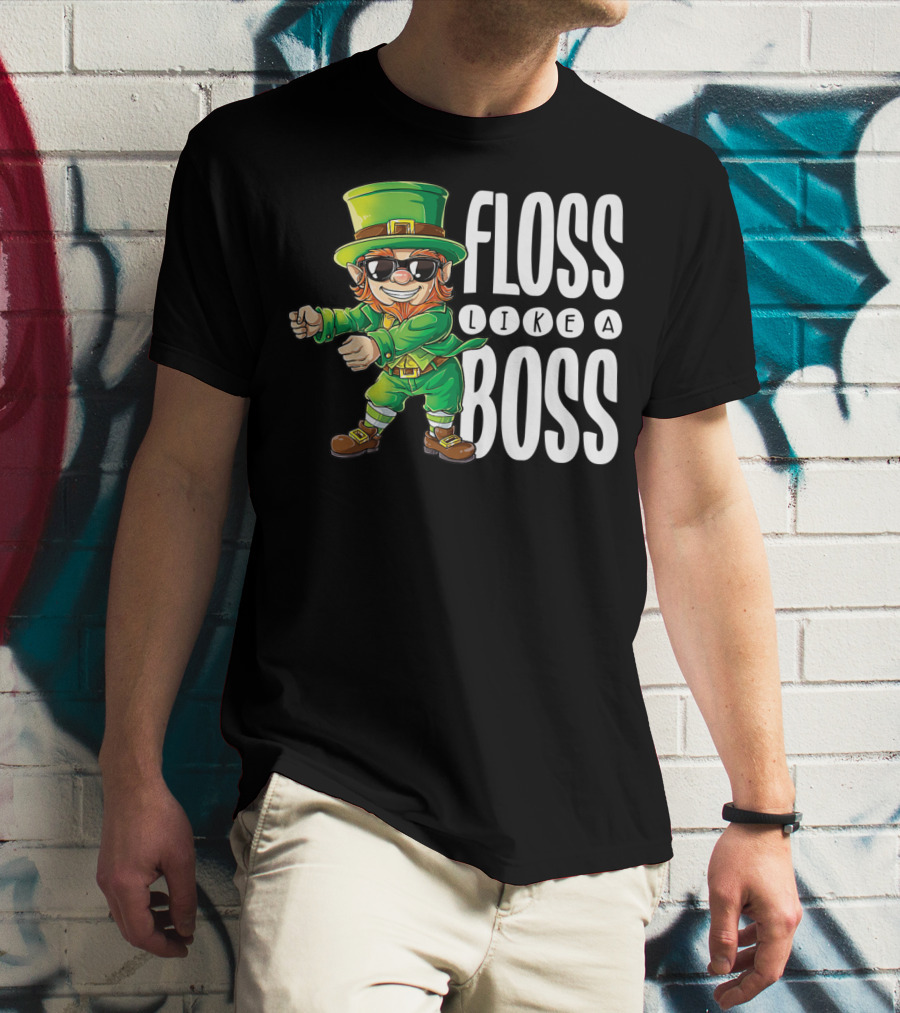 Floss Like A Boss Leprechaun St Patricks Day Boys2 T-Shirt