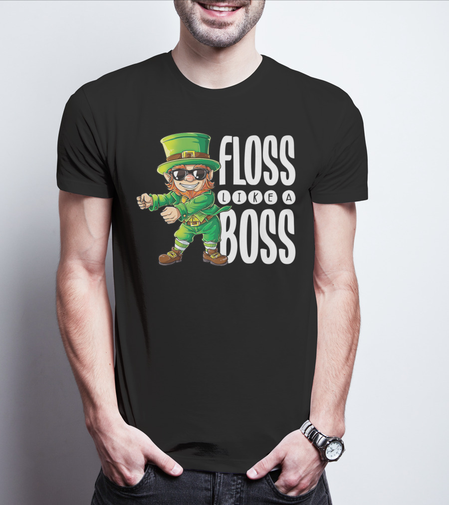 Floss Like A Boss Leprechaun St Patricks Day Boys2 T-Shirt