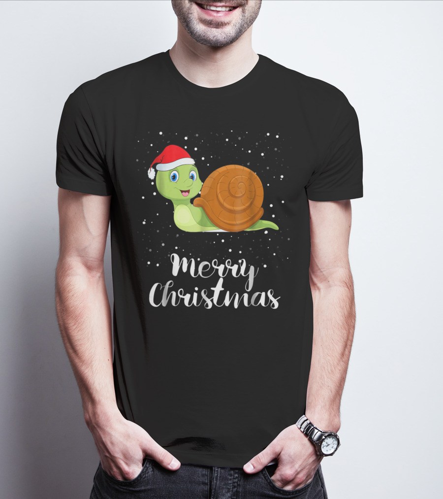 Merry Christmas Snail Funny Matching Family Group T-Shirt