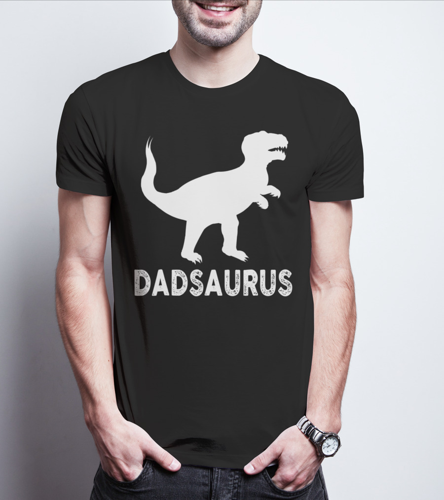 Dadsaurus Dad Dinosaur Men Daddy65 T-Rex T-Shirt