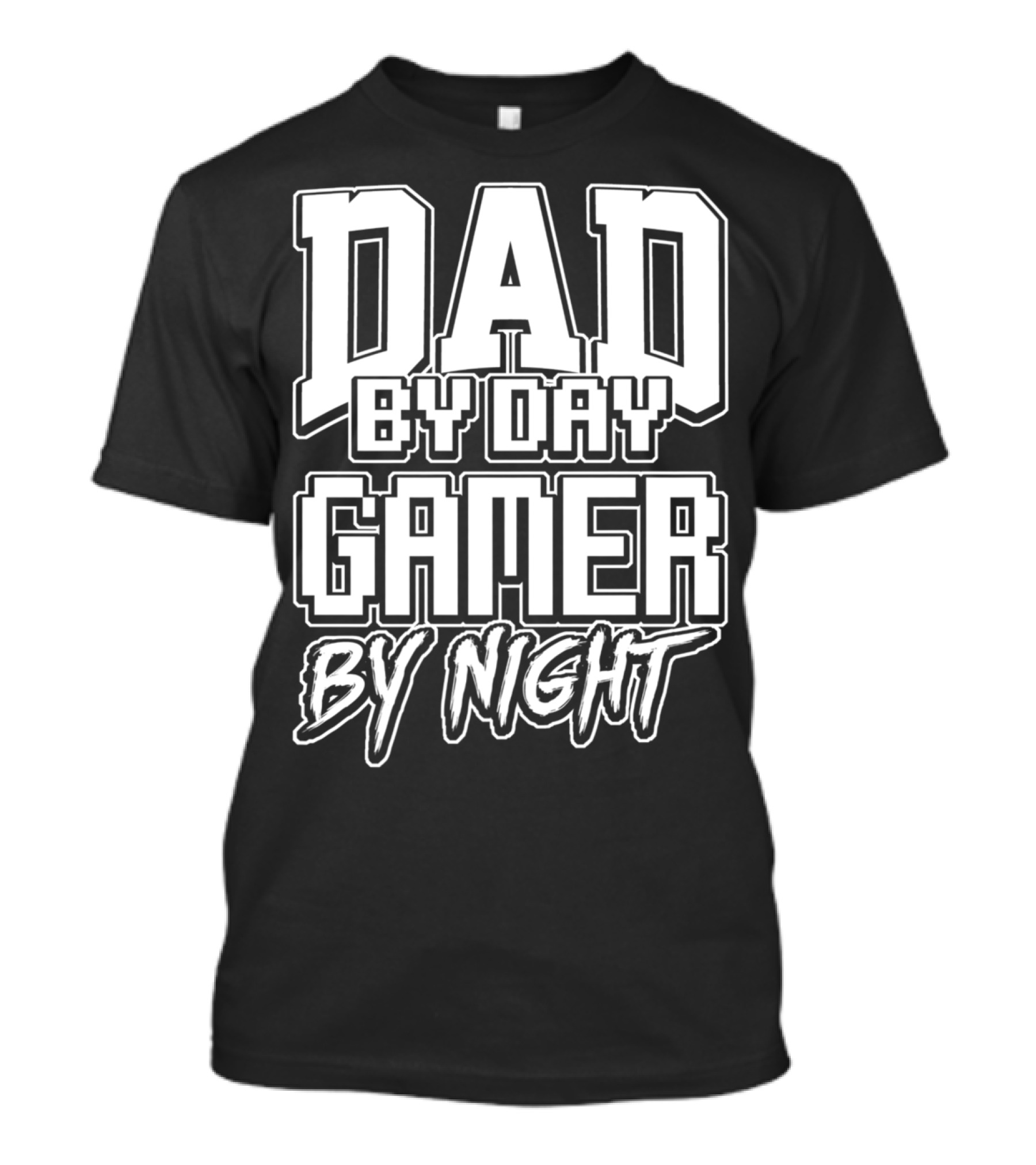 Dad By Day Gamer By Night Christmas Video Computer Games T-Shirt
