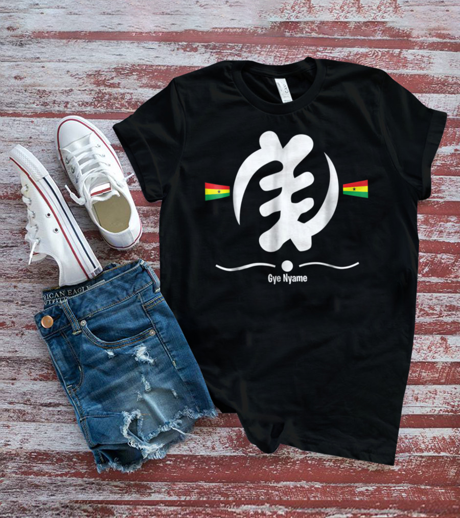 Ghana Flag Gye Nyame Adinkra Symbol Dad Kid93 T-Shirt