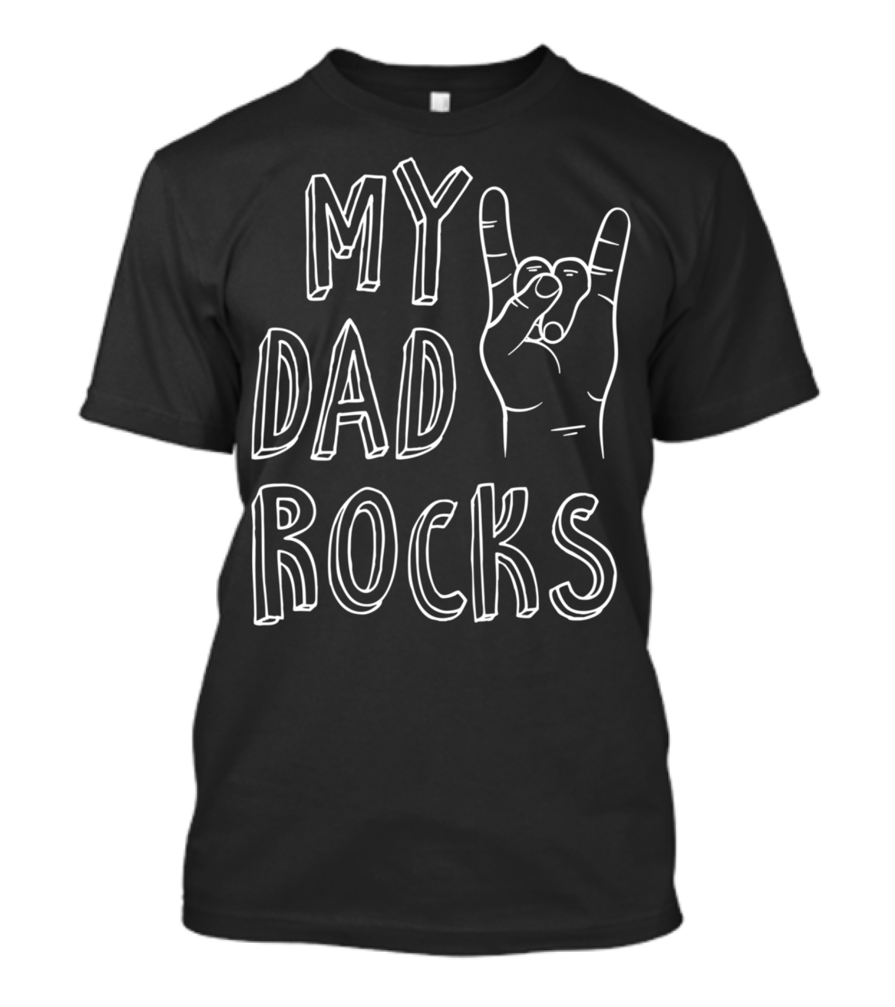My Dad ROCKS Kids Premium Hand Gesture T-Shirt