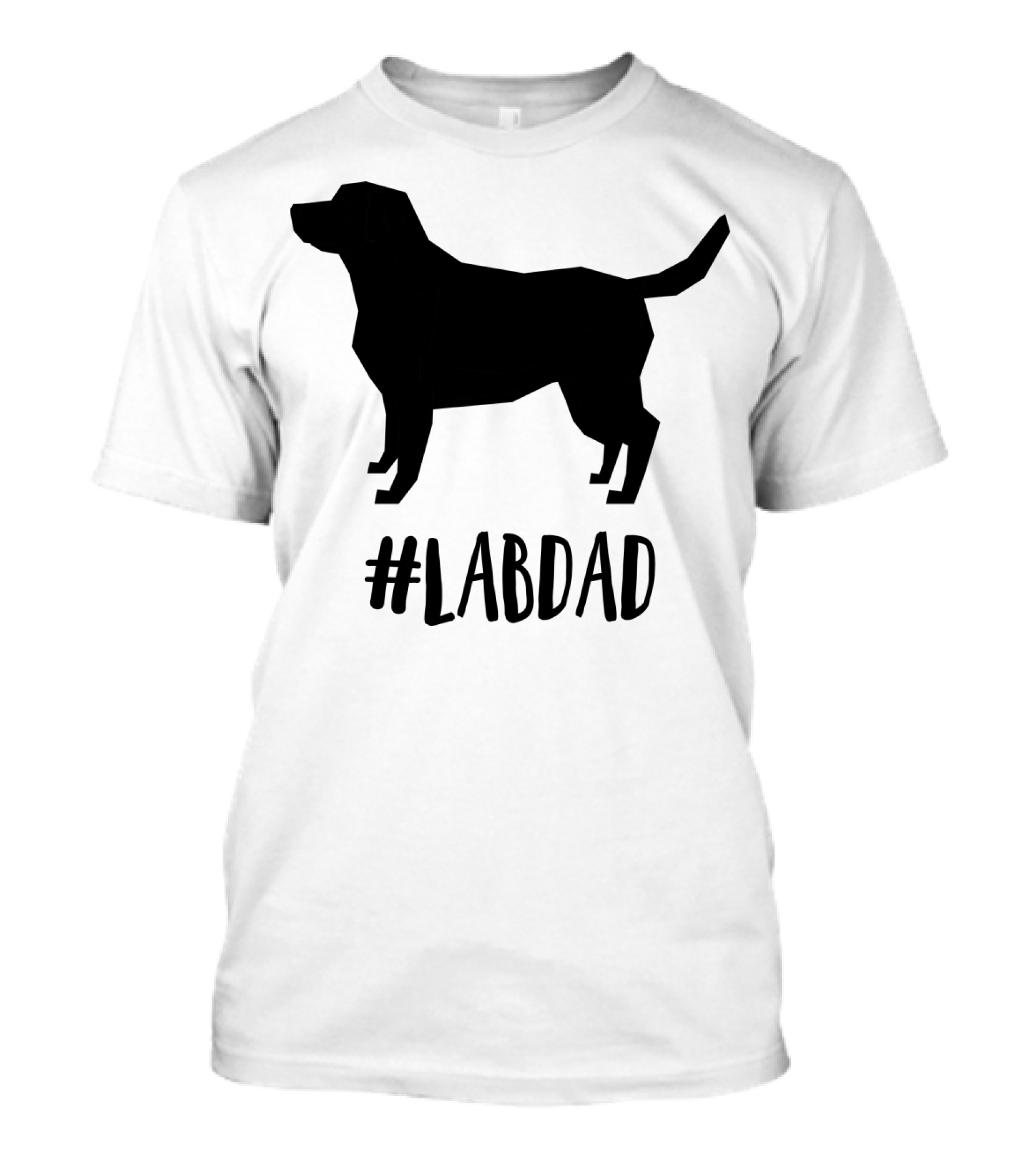 LABDAD Yellow Black Labrador Retriever Dog T-Shirt