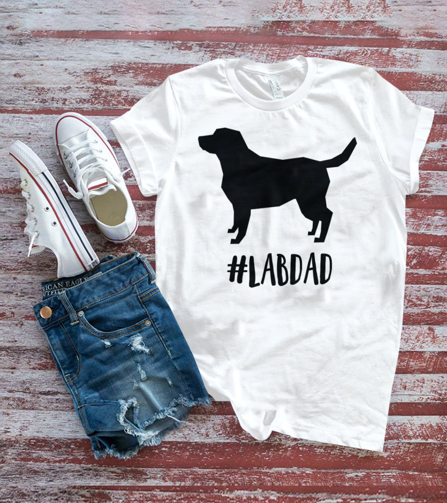 LABDAD Yellow Black Labrador Retriever Dog T-Shirt