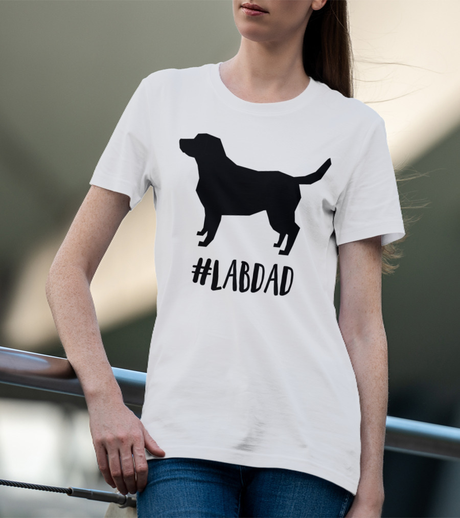 LABDAD Yellow Black Labrador Retriever Dog T-Shirt