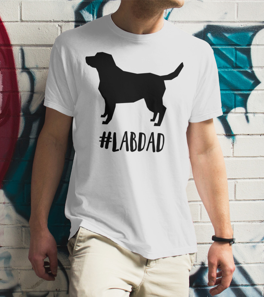 LABDAD Yellow Black Labrador Retriever Dog T-Shirt