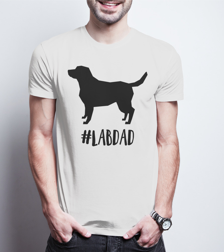 LABDAD Yellow Black Labrador Retriever Dog T-Shirt
