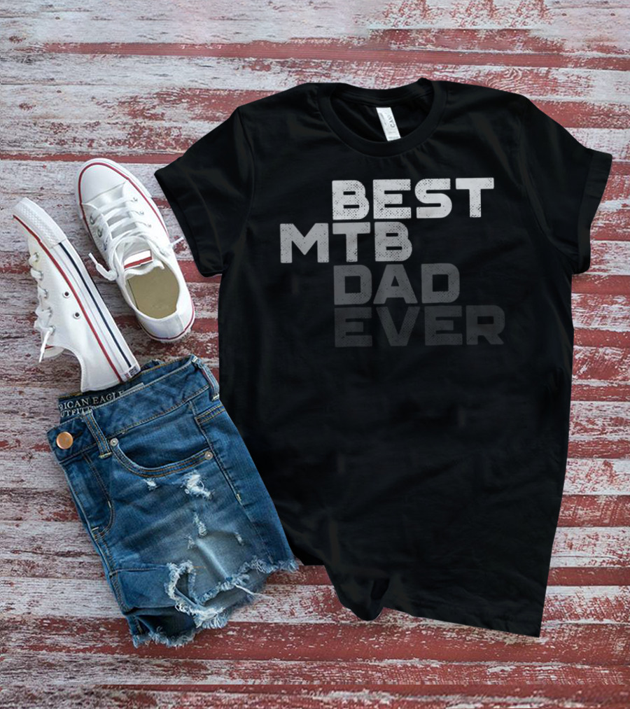 Best MTB Dad Ever Mountain Bike Vintage MTB Mens T-Shirt