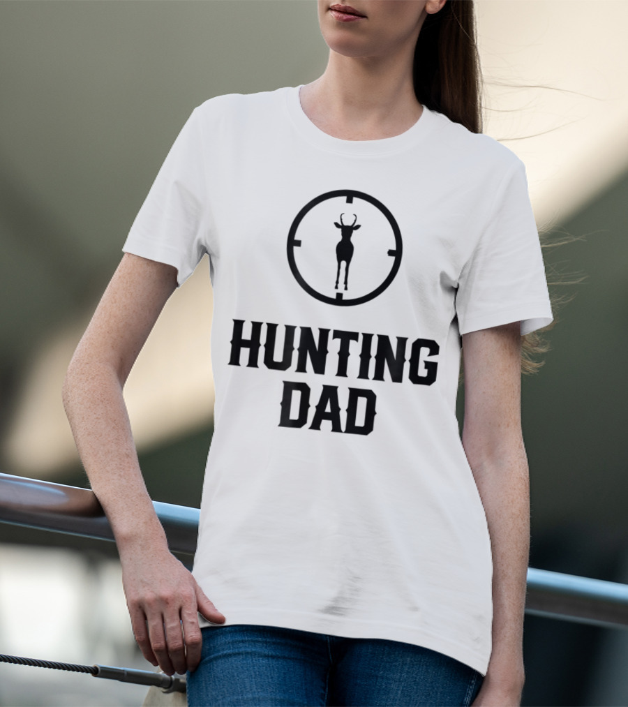 Hunting Dad Deer Silhouette Target Men's T-Shirt