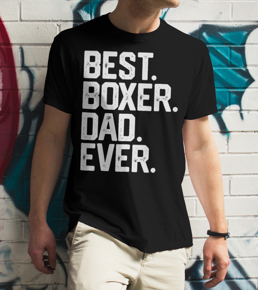 Best Boxer Dad Ever Mens Funny Dog Love Christmas22 T-Shirt