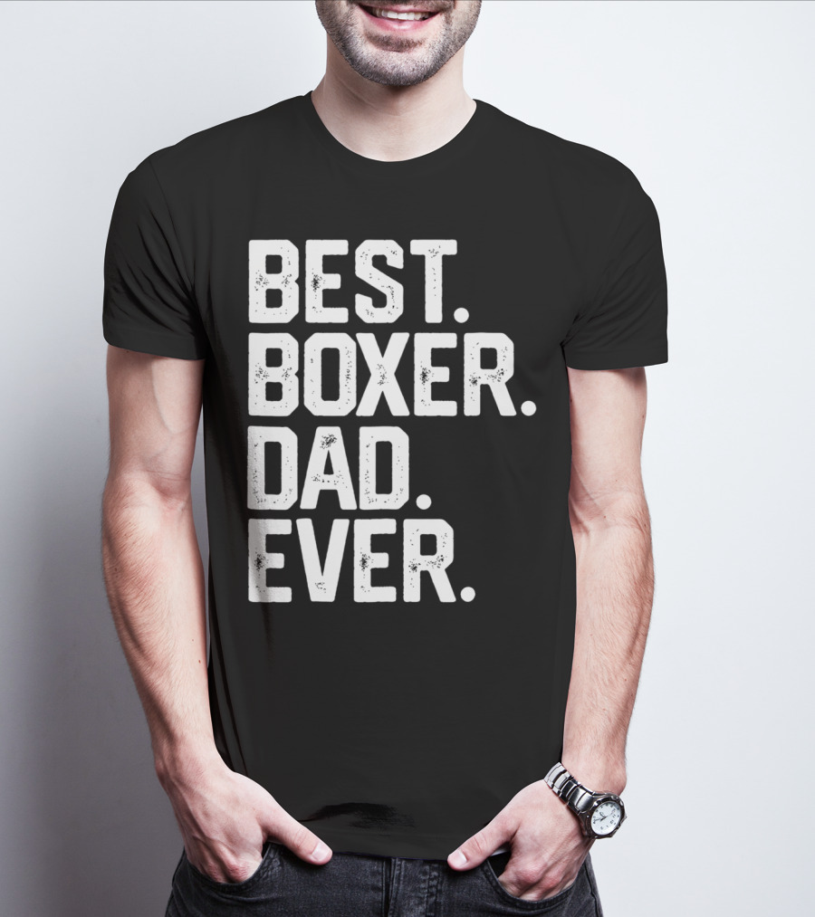 Best Boxer Dad Ever Mens Funny Dog Love Christmas22 T-Shirt