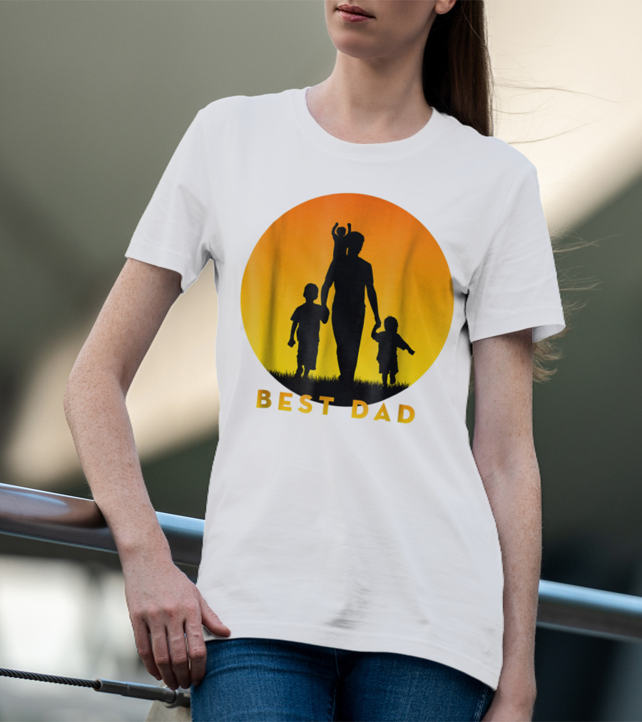 BEST BEST DAD Of 3 Kids Cool T-Shirt