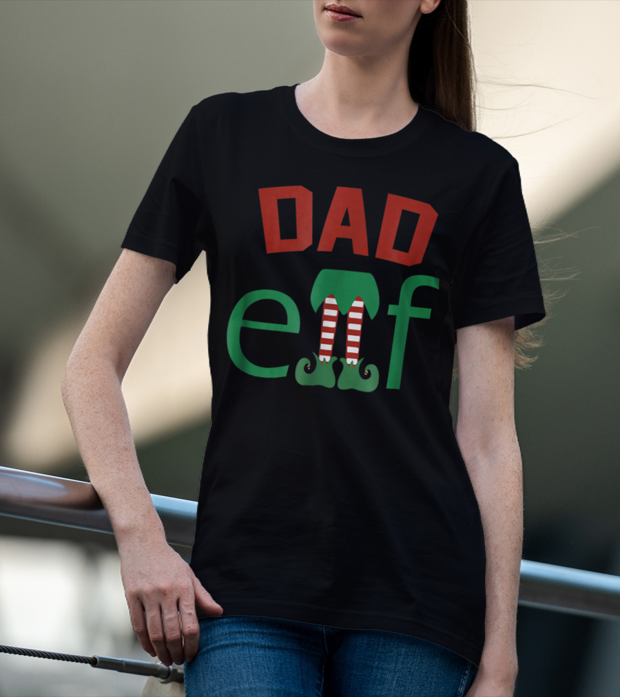 Dad Elf Christmas Family Matching Holiday T-Shirt