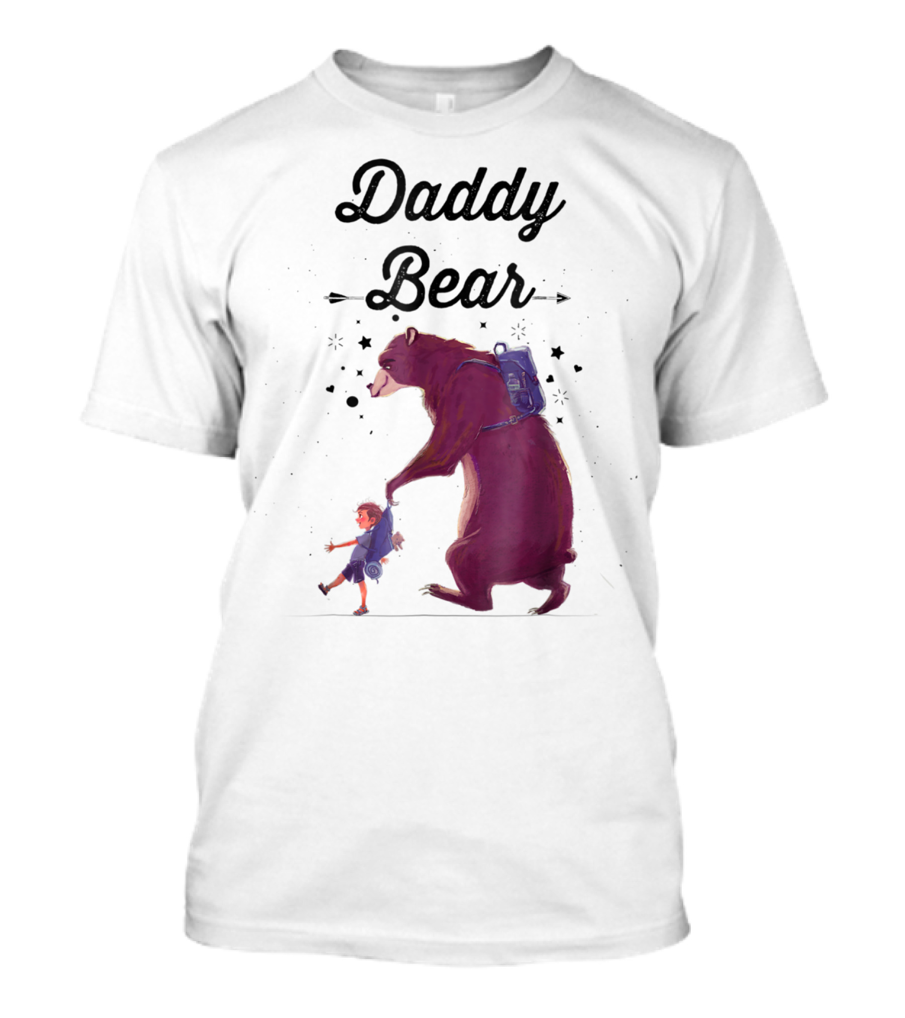 Daddy Bear Camping Papa Mens Dad Father T-Shirt