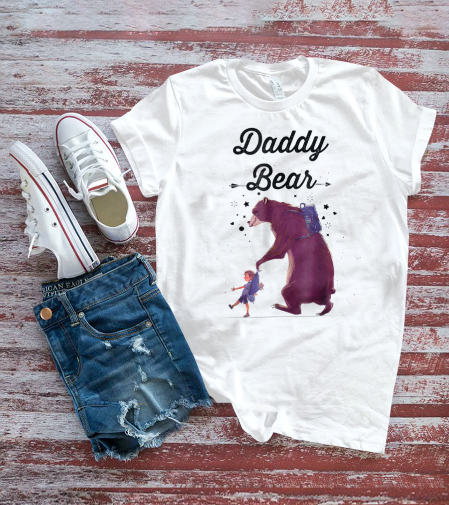 Daddy Bear Camping Papa Mens Dad Father T-Shirt