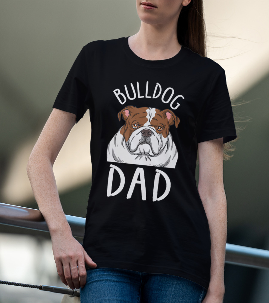 Bulldog Dad Mens Bulldog T-Shirt