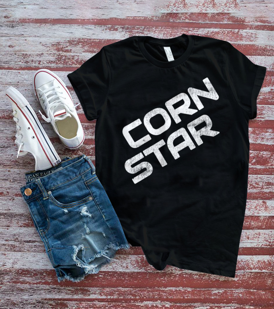 Corn Star Camo Funny Dad Cornhole Beer Toss For Fathers T-Shirt