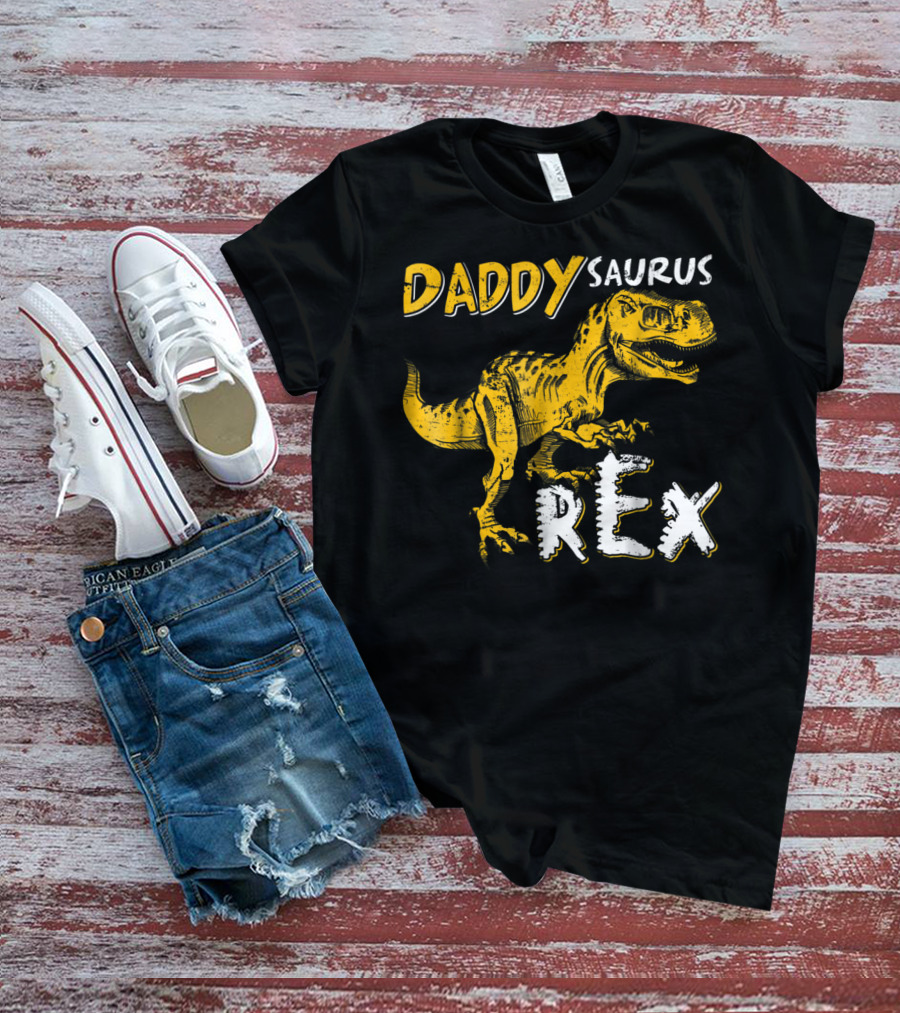 Daddysaurus Rex Dinosaur Daddy Saurus T-Rex T-Shirt