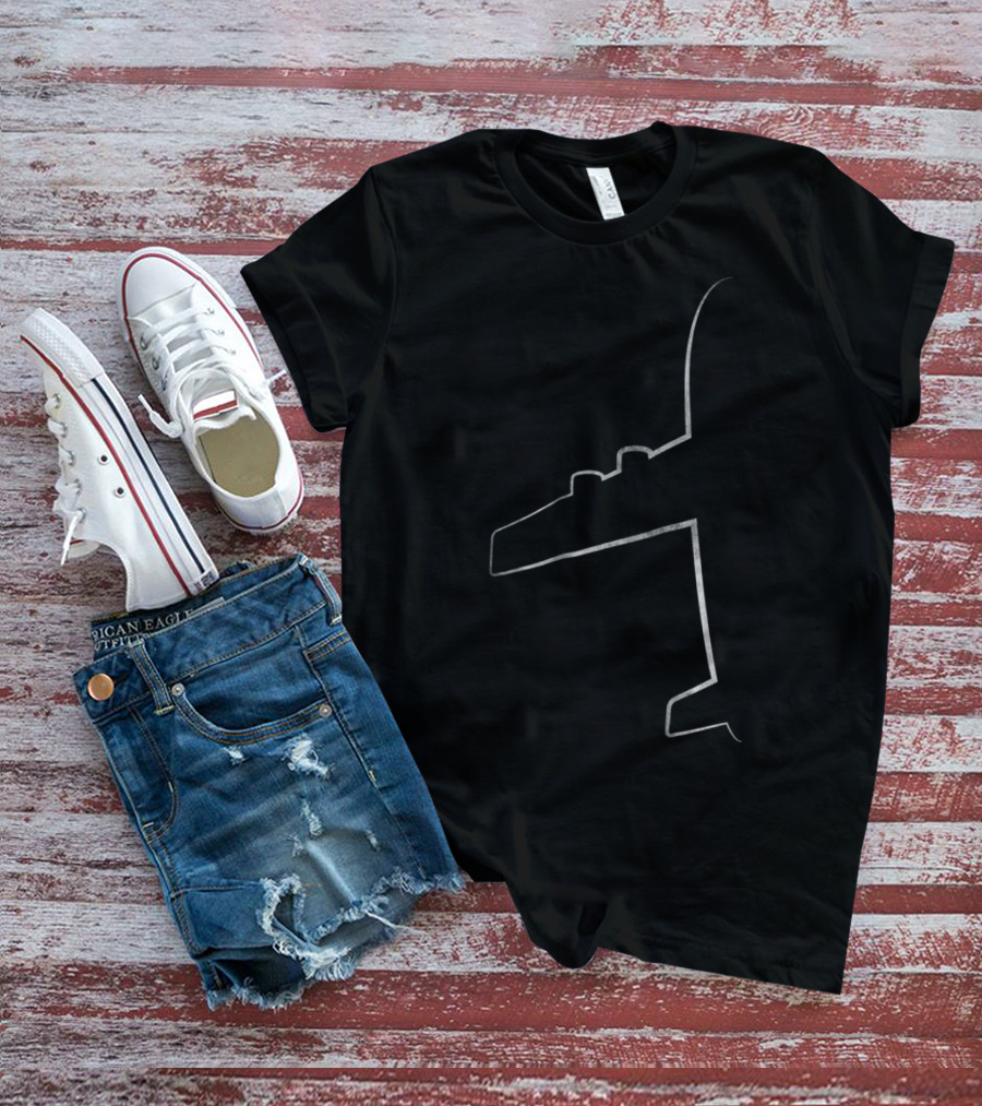 Airplane Silhouette For Pilot Dad Kids Aviator Birthday T-Shirt