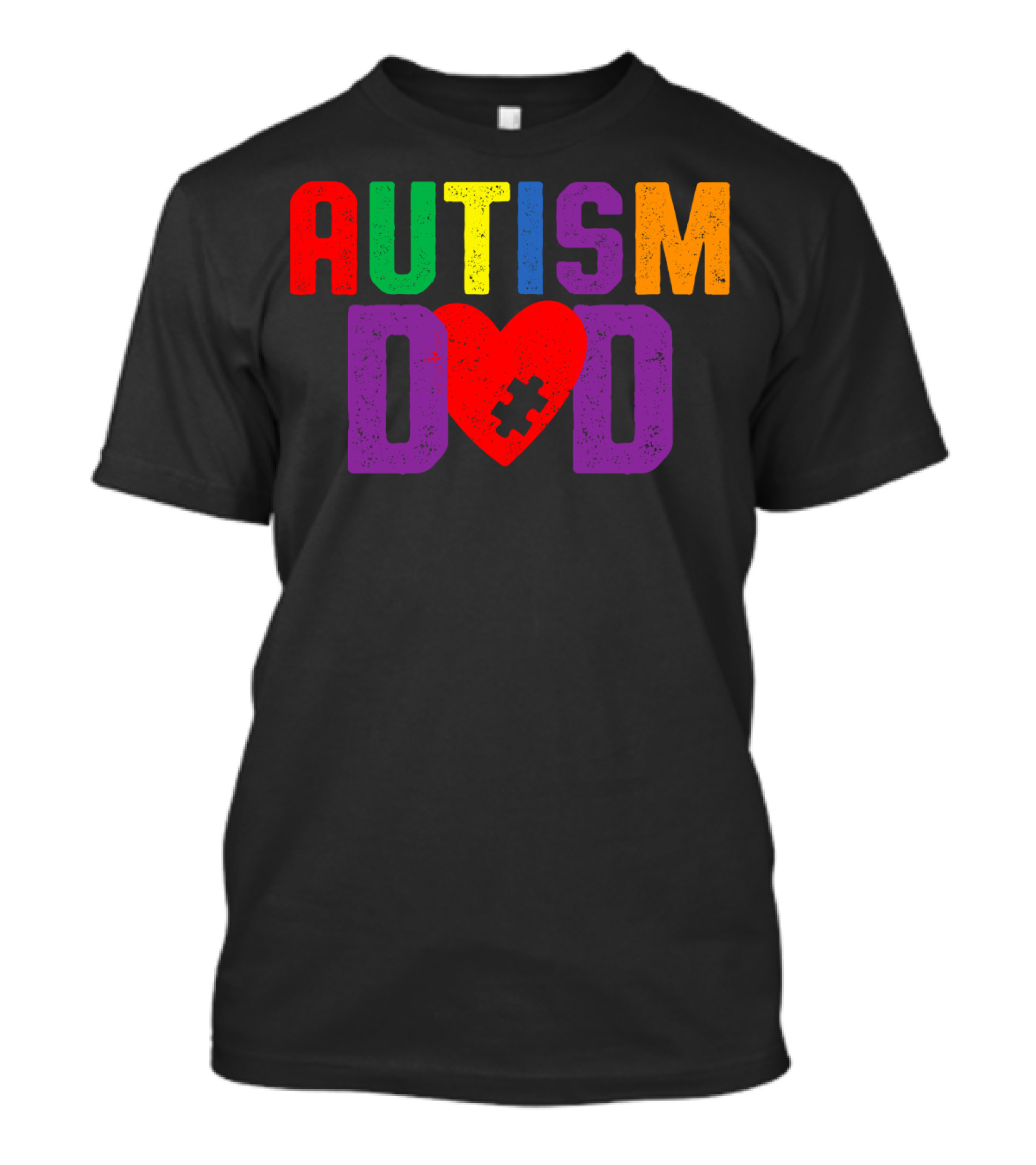 Autism Dad Heart Puzzle Piece Awareness 94 T-Shirt