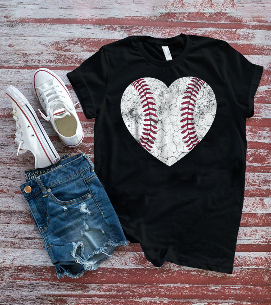 Baseball Heart Softball Love Fun T-Shirt