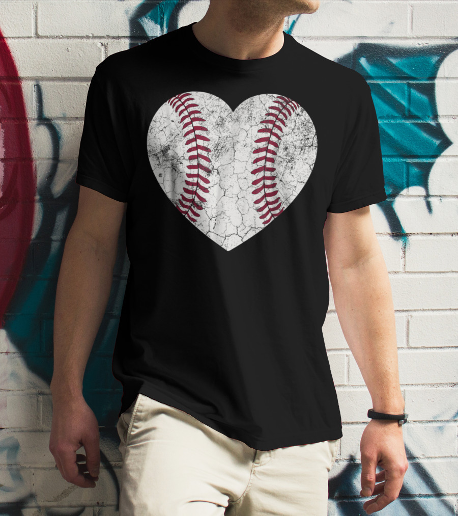 Baseball Heart Softball Love Fun T-Shirt
