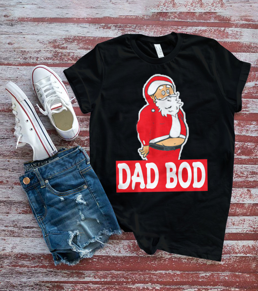 Dad Bod Funny Christmas Santa Belly UglyParty45 T-Shirt