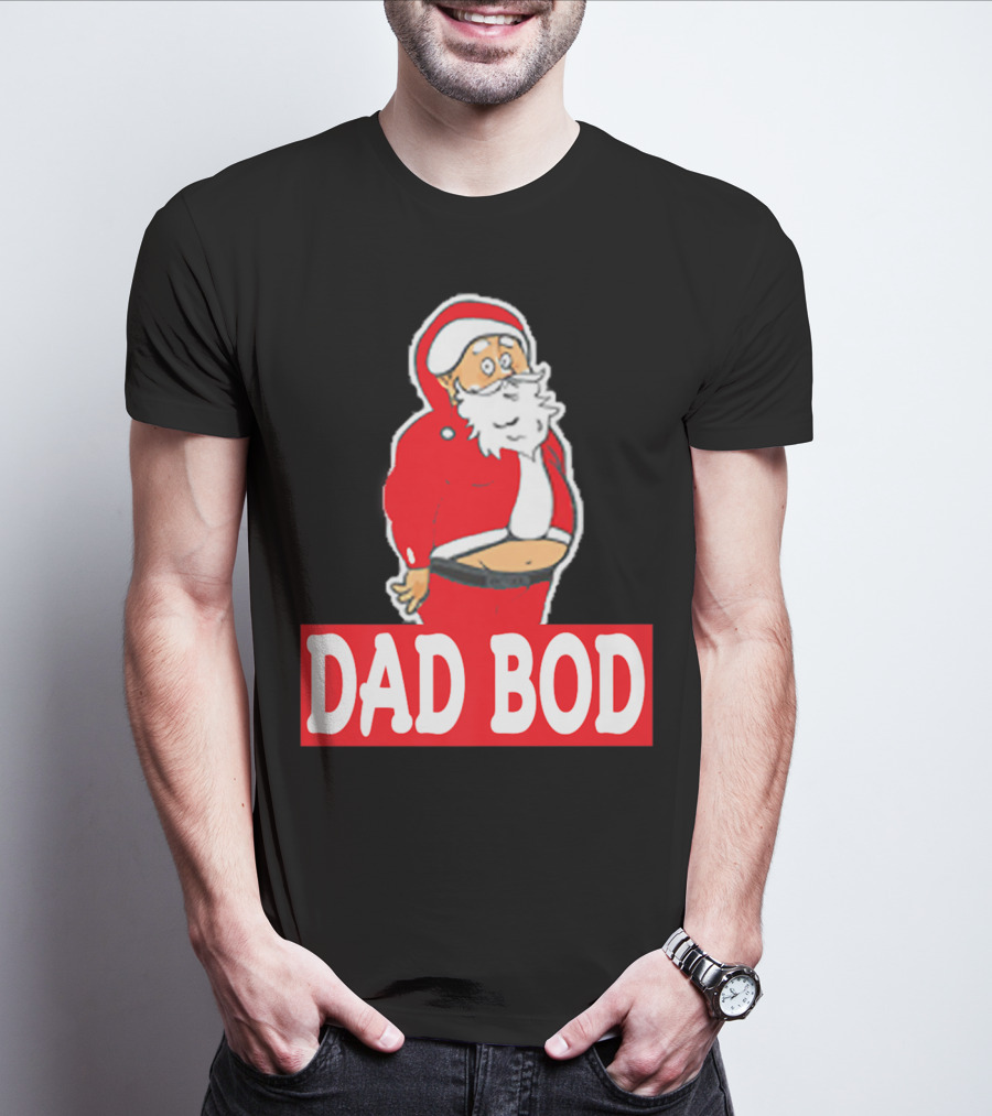 Dad Bod Funny Christmas Santa Belly UglyParty45 T-Shirt