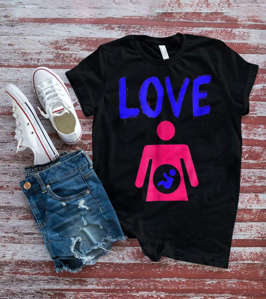 LOVE DAD MOM SON PREGNANCY T-Shirt
