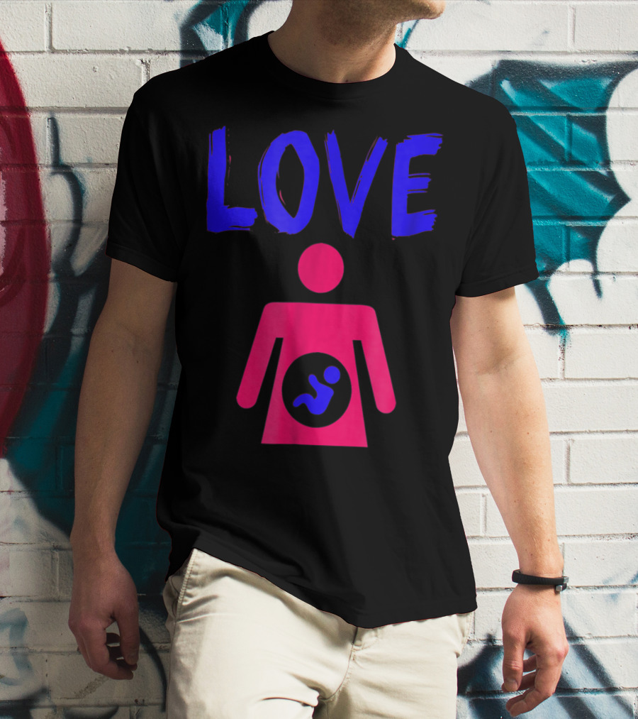 LOVE DAD MOM SON PREGNANCY T-Shirt