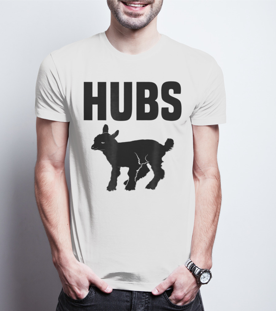 Hubs Baby Goat For Husband Wife Dad T-Shirt