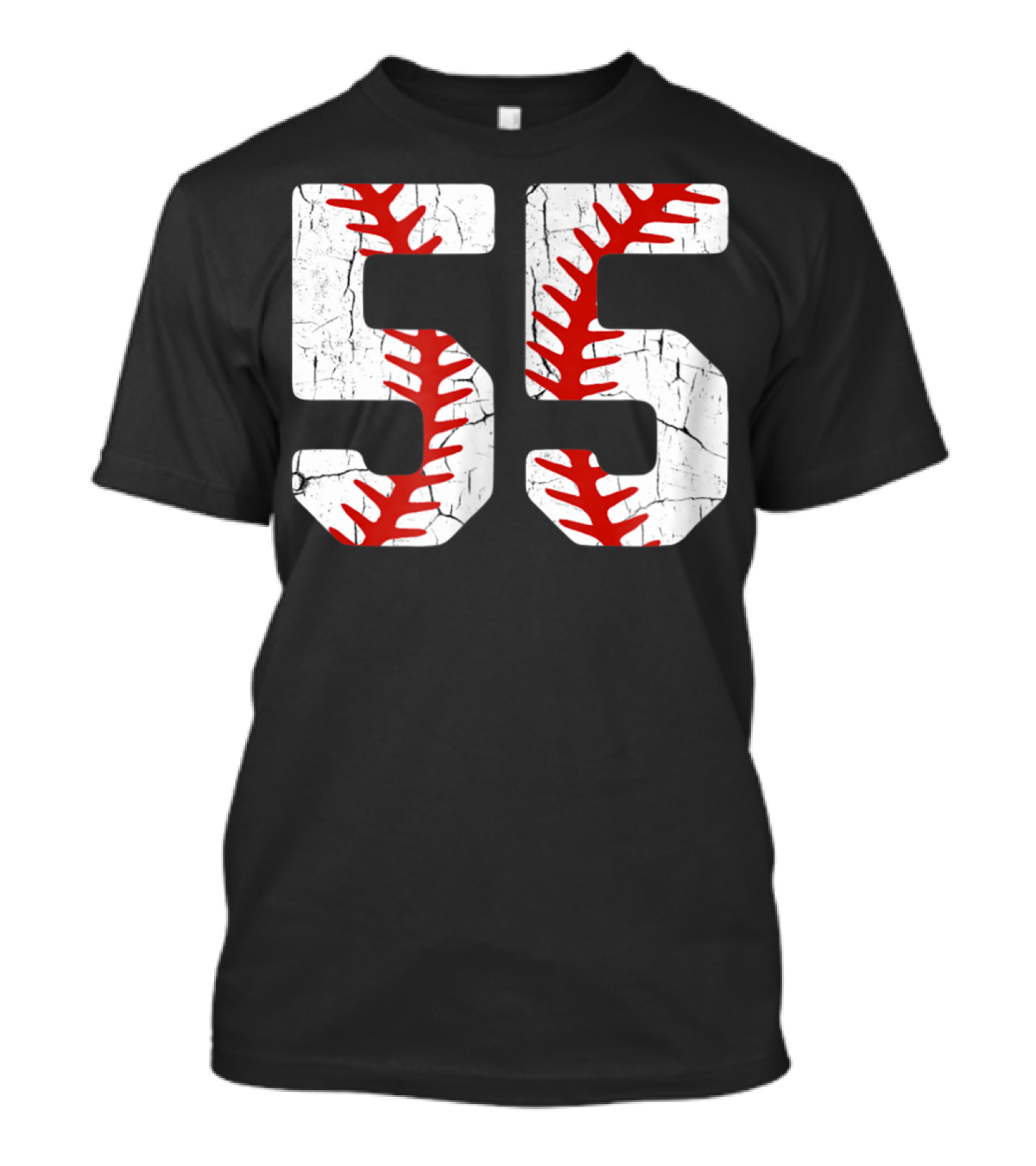Baseball Player Jersey Number 55 Proud Baseball MOM DAD38 T-Shirt