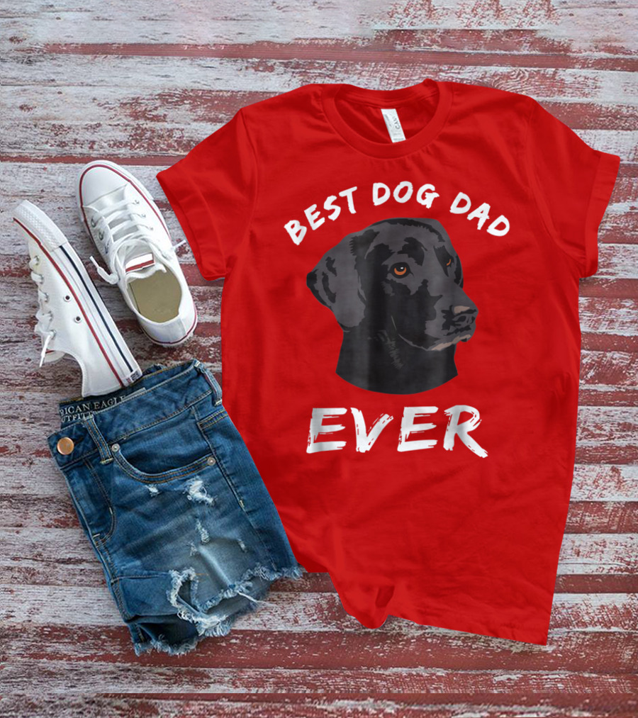 Best Dog Dad Ever Black Lab Retriever T-Shirt