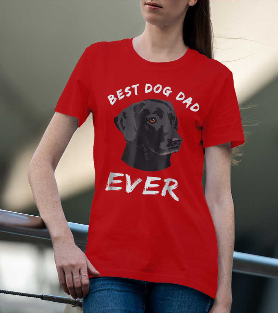 Best Dog Dad Ever Black Lab Retriever T-Shirt