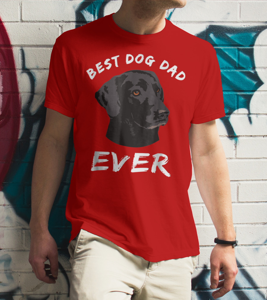 Best Dog Dad Ever Black Lab Retriever T-Shirt